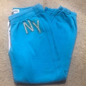 Blue sweatpants